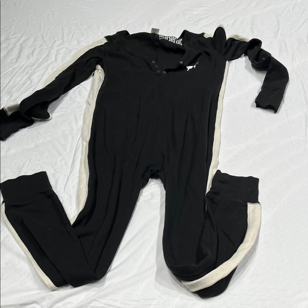 Black and white union suit